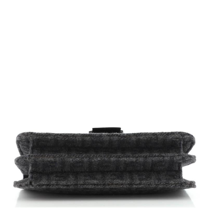 Fendi Baguette Clutch Zucca Wool In Good Condition In NY, NY