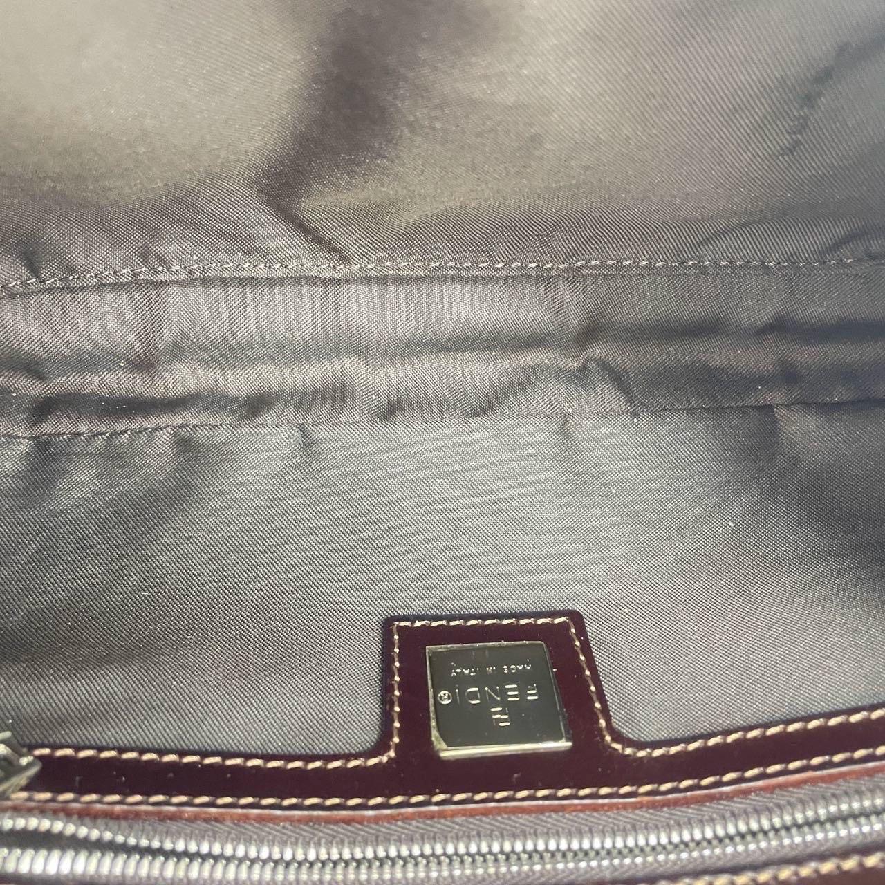 Fendi Baguette Coffee Brown Suede Leather Shoulder Bag For Sale 5