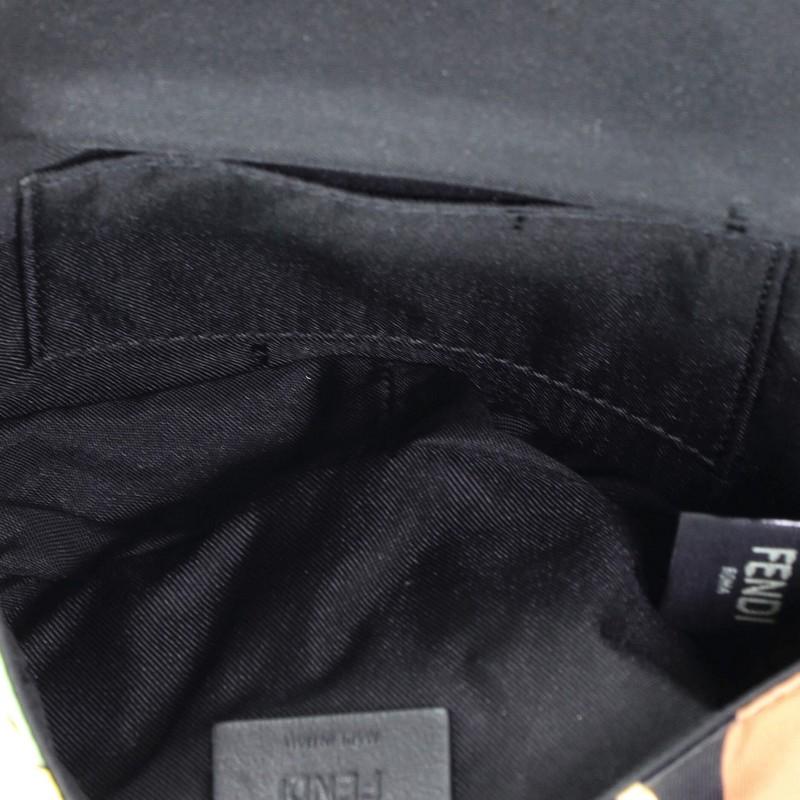 Green Fendi Baguette Convertible Belt Bag Printed Nylon Mini