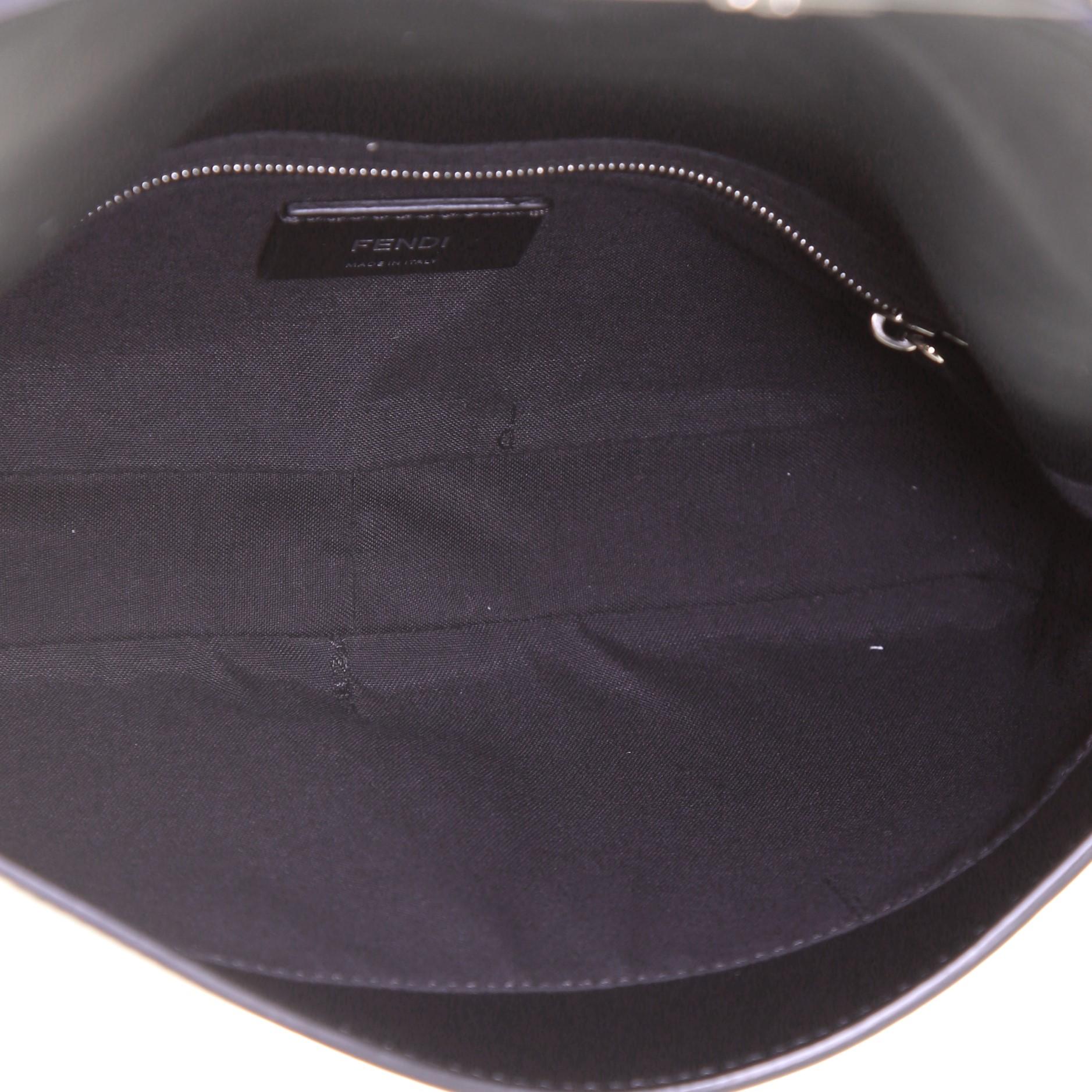 Women's or Men's Fendi Baguette Convertible Belt Bag Zucca Embossed Leather Medium