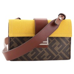Fendi Baguette Convertible Pouch Canvas with Zucca Coated Canvas