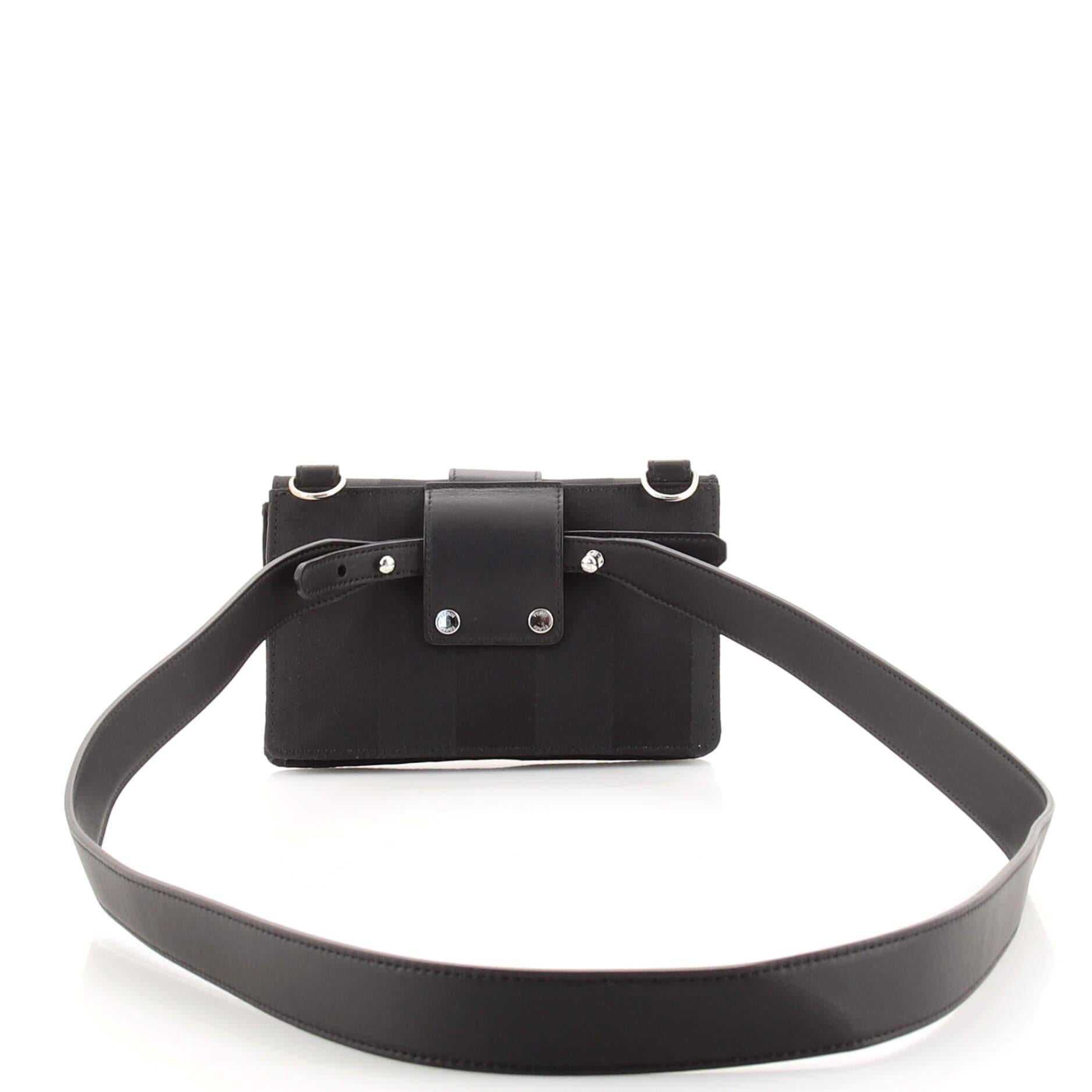 Women's or Men's Fendi Baguette Convertible Pouch Pequin Nylon