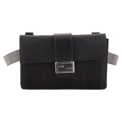 Fendi Baguette Convertible Pouch Pequin Nylon