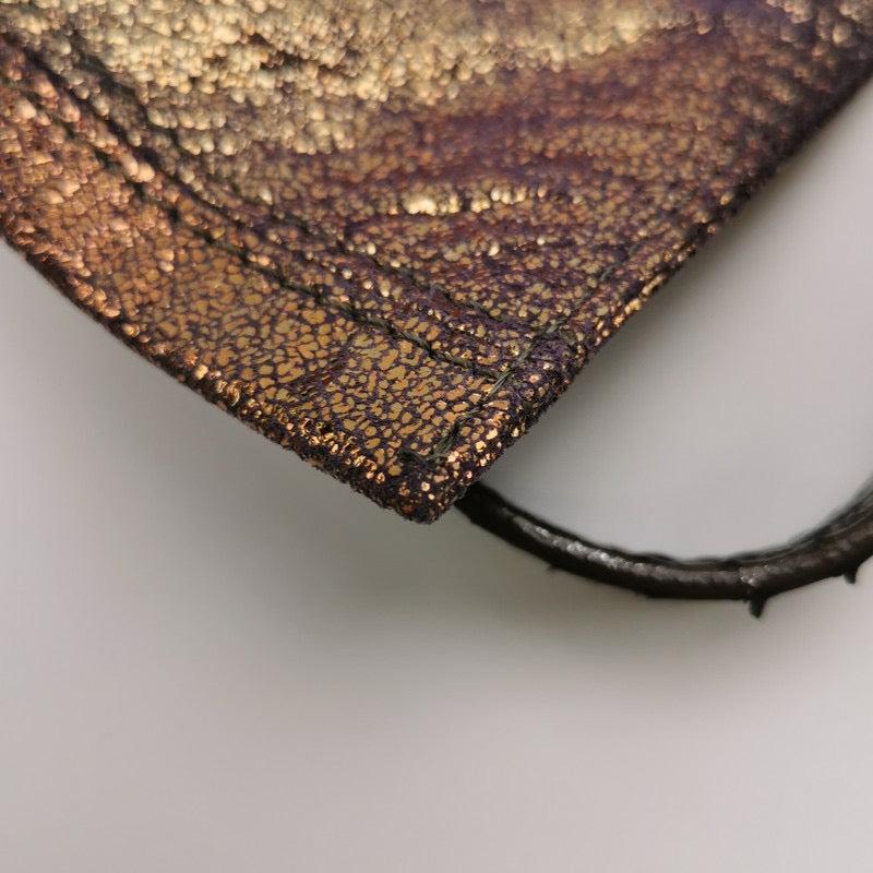 Fendi Baguette Copper Lambskin Leather Crystal Buckle Shoulder Bag 8