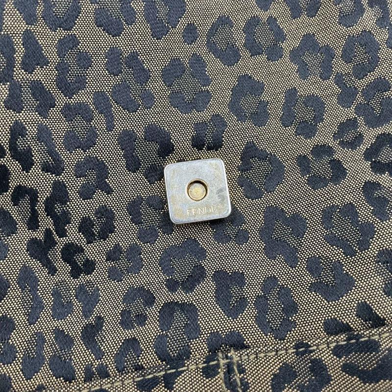 Fendi Baguette Denim Leopard Print with Red Leather Rare For Sale 9