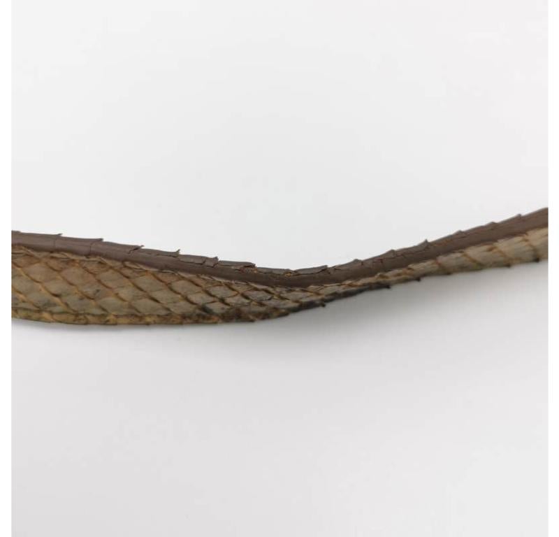 Fendi Baguette Denim Shoulder Bag Snake-skin Strap For Sale 8