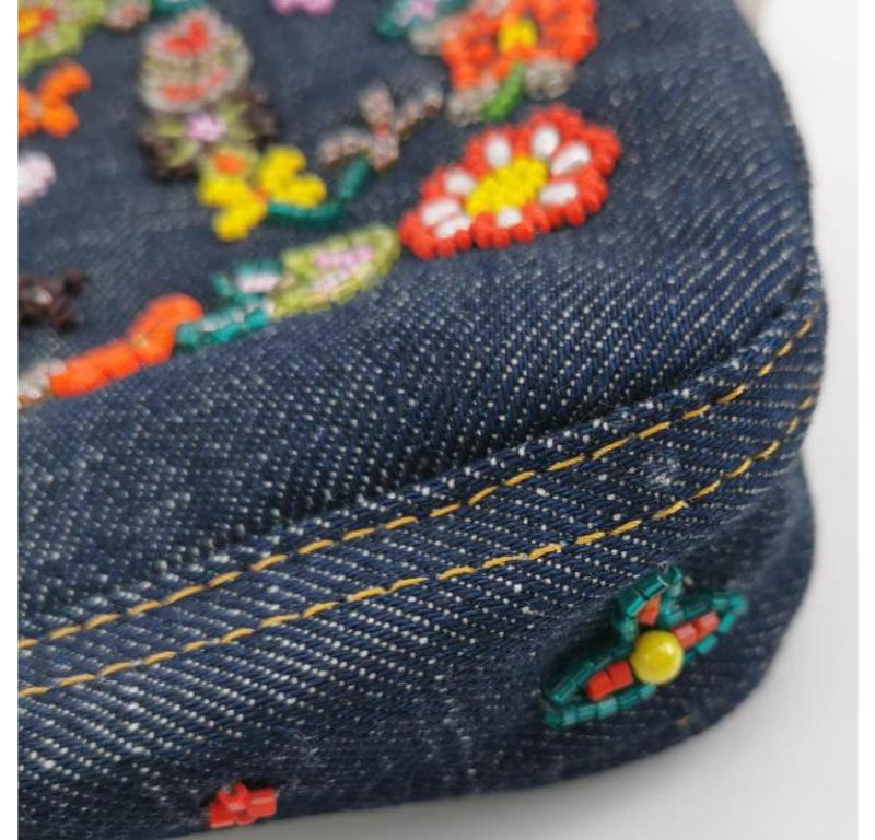 Fendi Baguette Denim with Floral Beads 25 Anniversary Special Collection 6
