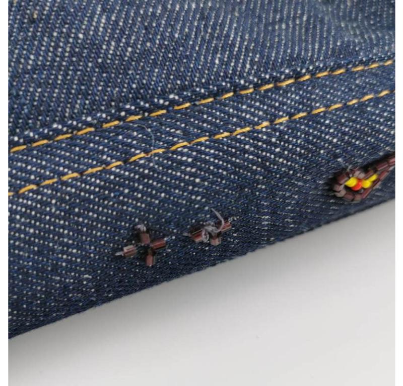 Fendi Baguette Denim with Floral Beads 25 Anniversary Special Collection 7