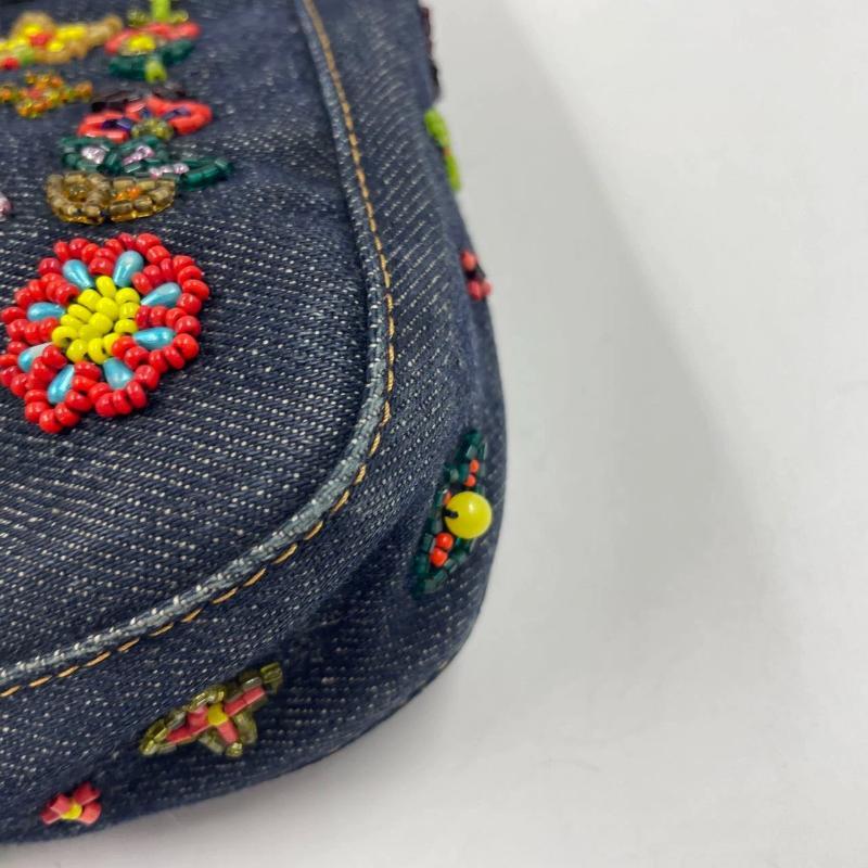Fendi Baguette Denim with Floral Beads 25 Anniversary Special Collection 8