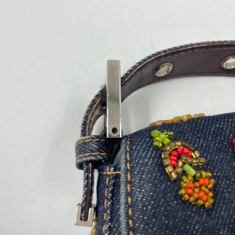 Fendi Baguette Denim with Floral Beads 25 Anniversary Special Collection 10