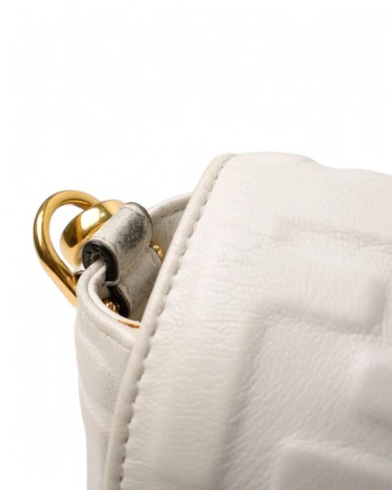 Fendi Baguette Embossed FF Medium Bianco 6