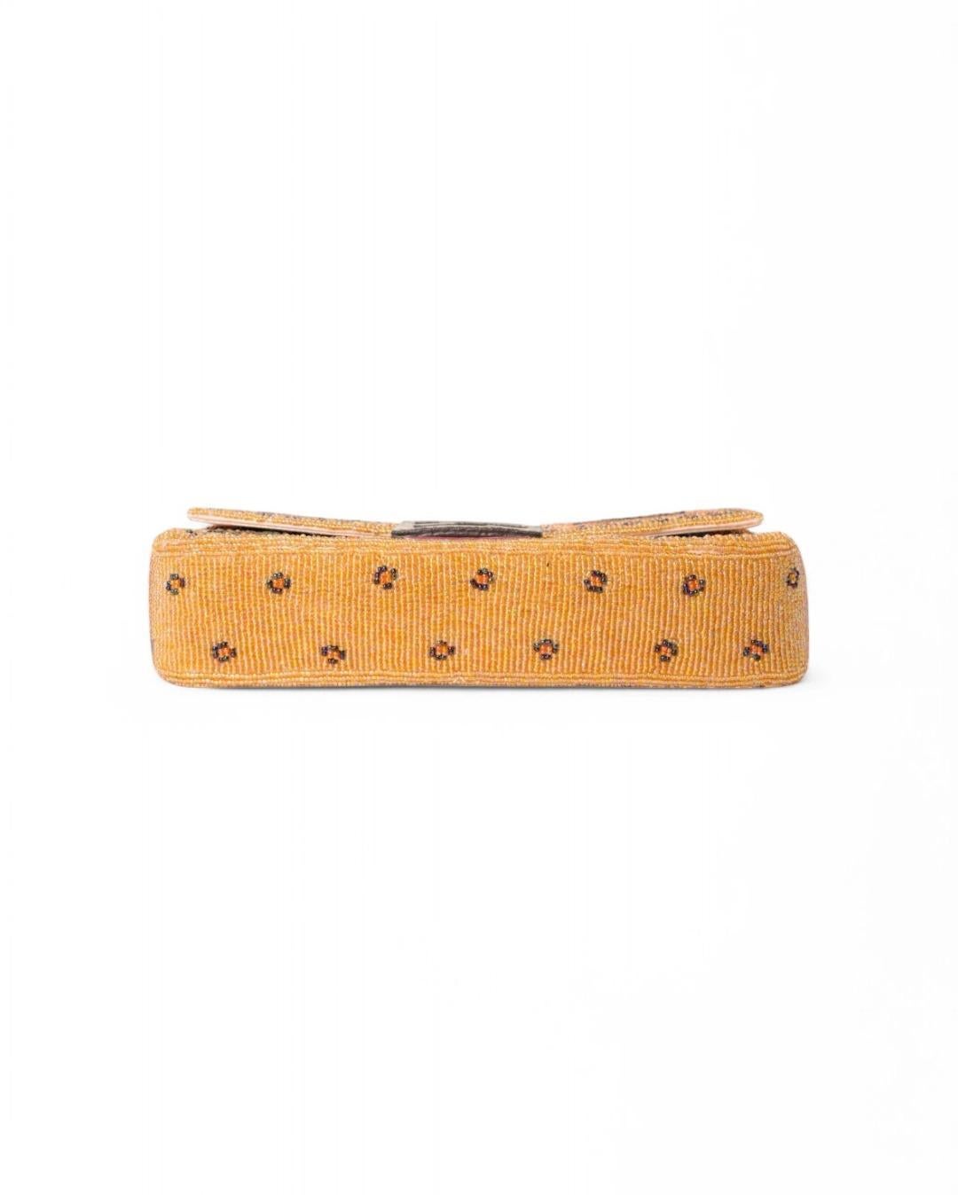 Fendi Ethical Beaded Baguette Pink Lizard For Sale 2