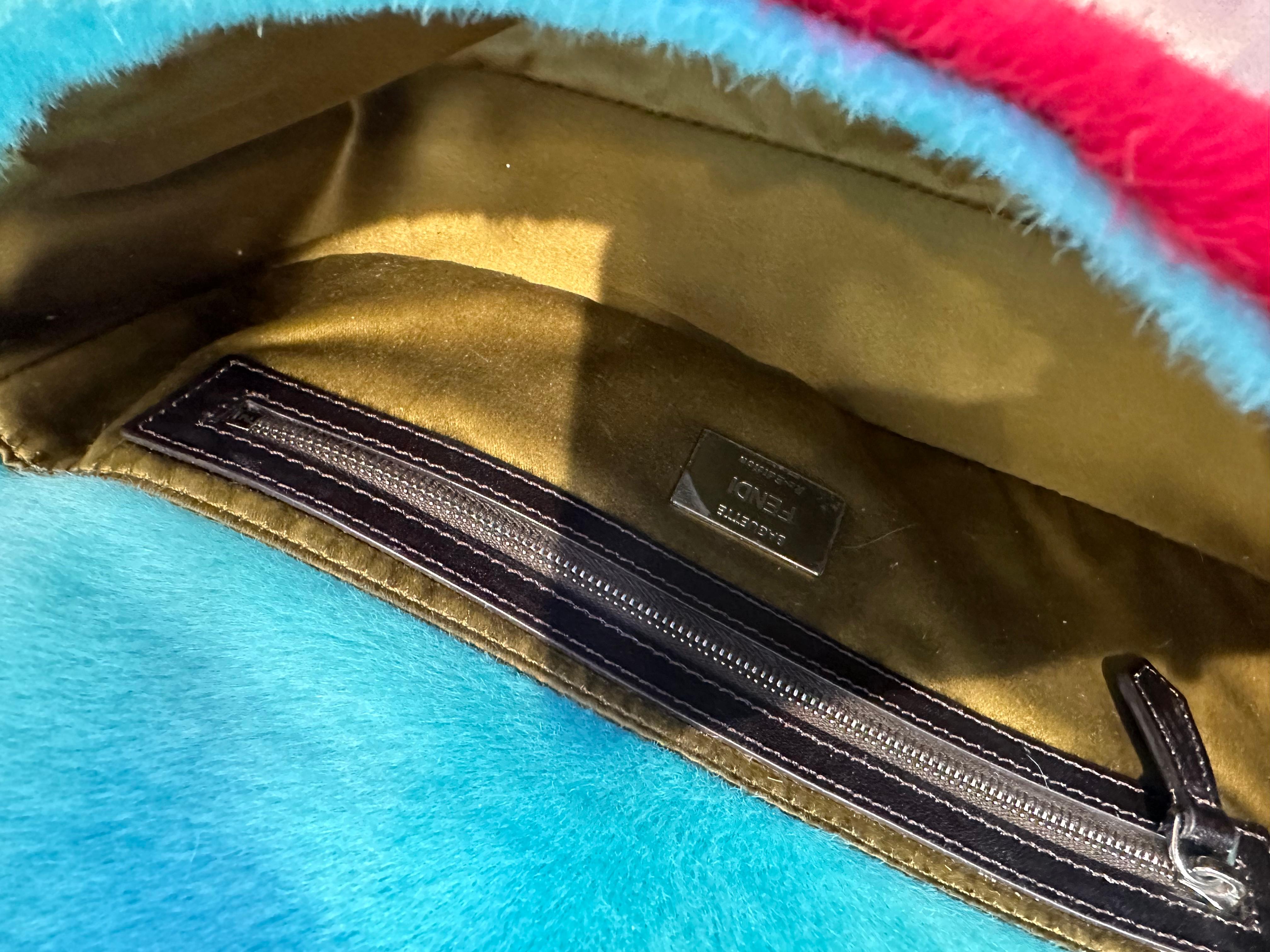 Fendi Baguette fur multicolor limited edition bag 3