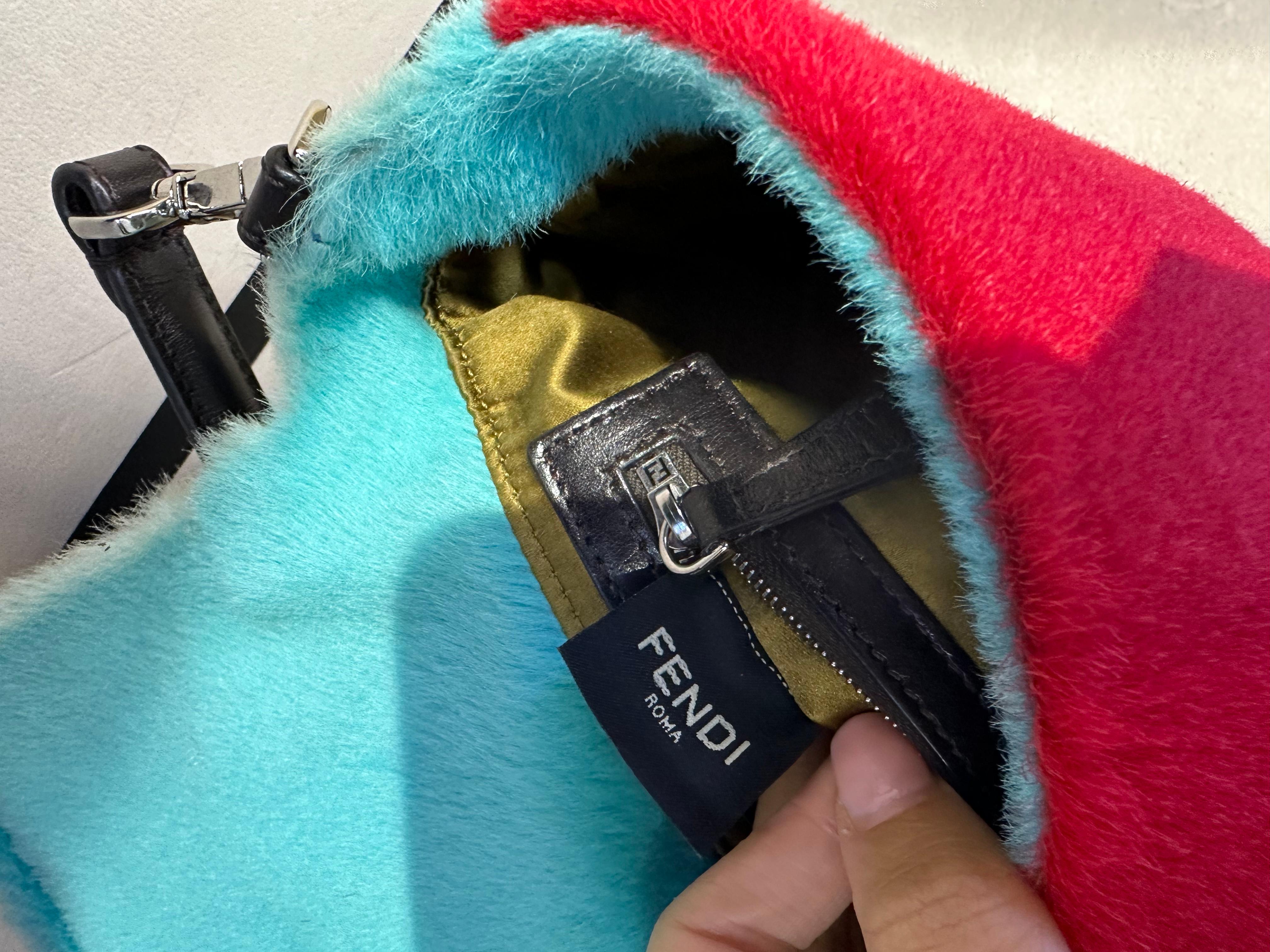 Fendi Baguette fur multicolor limited edition bag 4