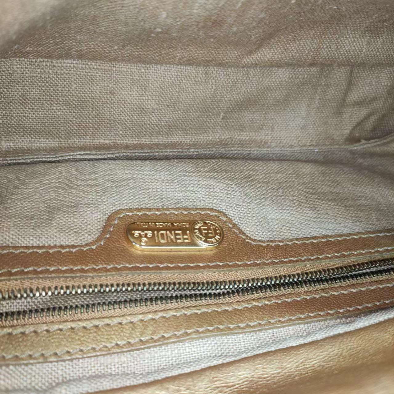 FENDI Baguette Gold FF Monogram Velvet Shoulder Bag For Sale 1