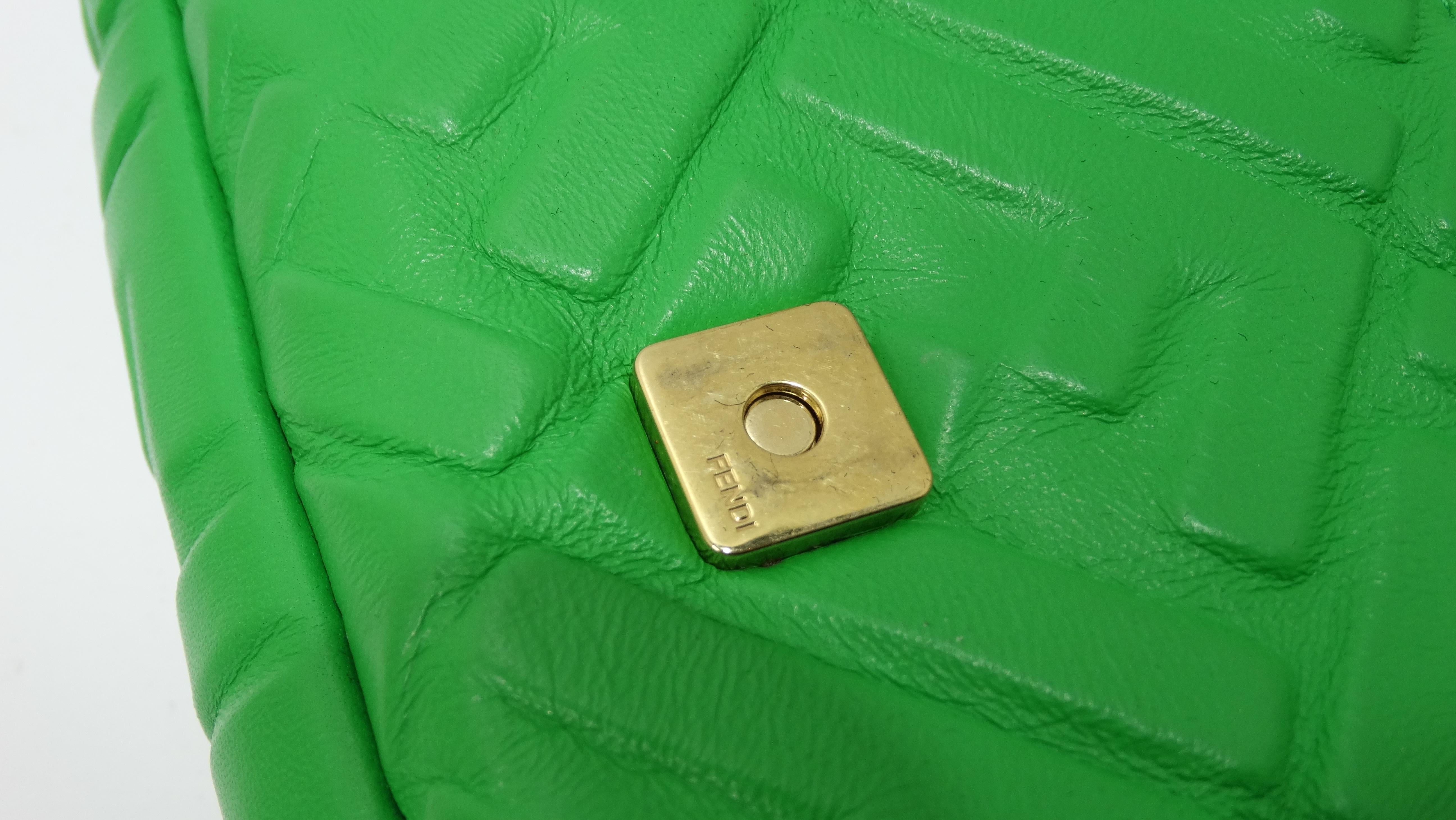 Fendi Baguette Green Nappa Leather Bag 4