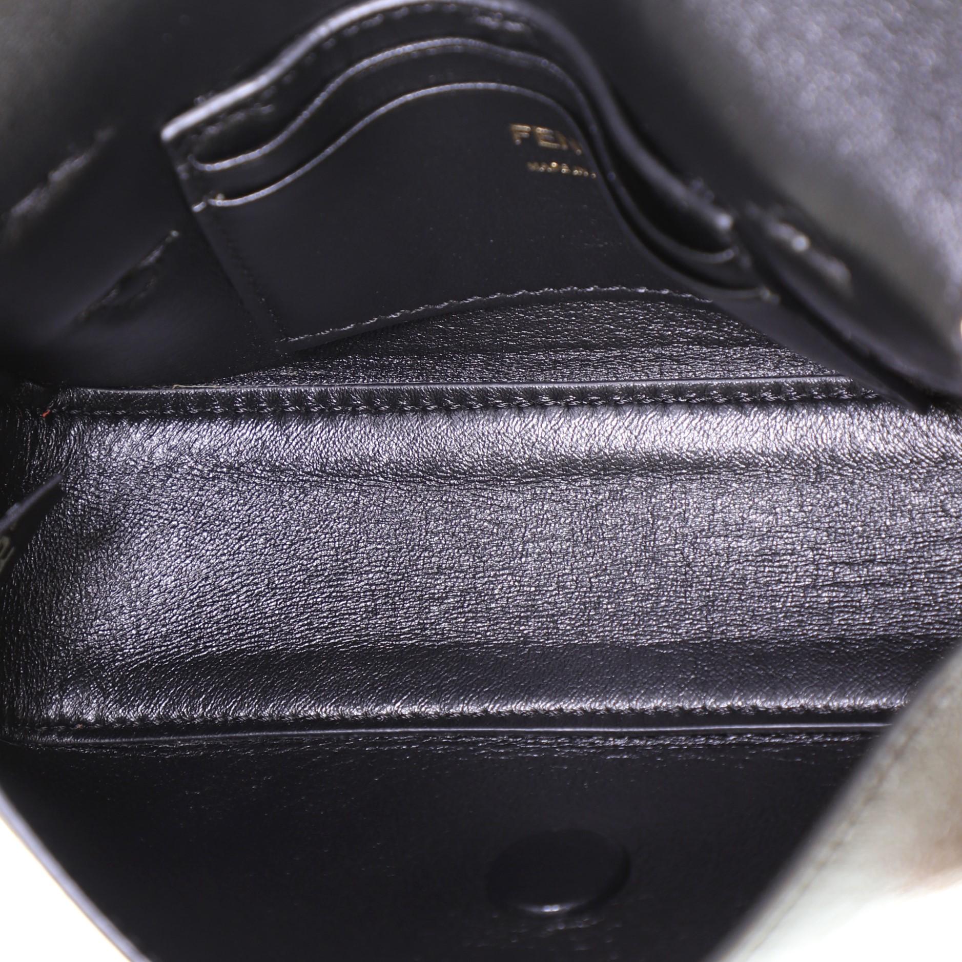 Black Fendi Baguette Hip Belt Bag Leather