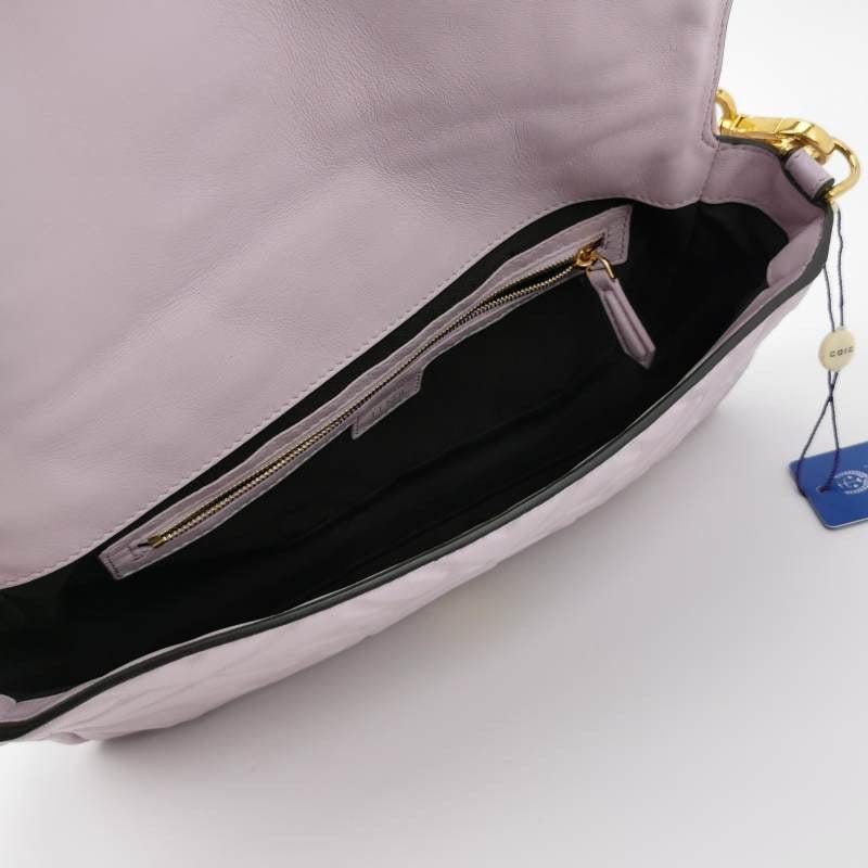 Fendi Baguette Lambskin Leather Crossbody Bag Medium Lavender 1
