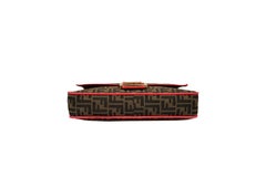 Fendi Baguette Large Jacquard Logo Pink