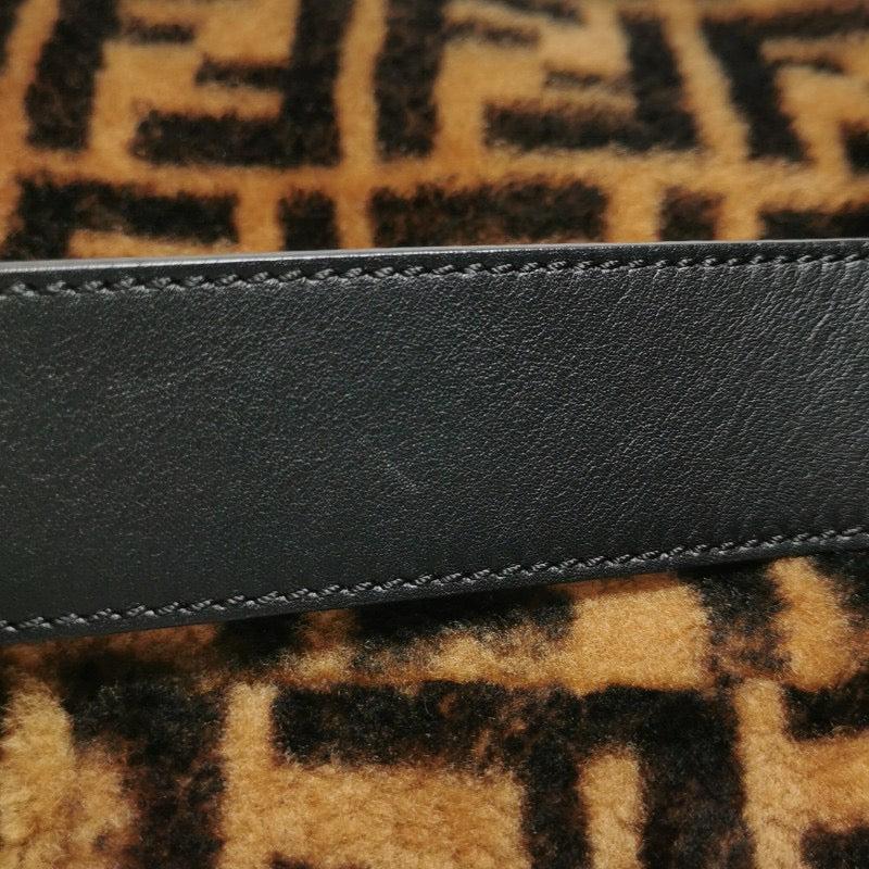 Fendi Baguette Large Shearling Vitello Dolce Marco FF Tobacco Black Brown Zucca For Sale 7