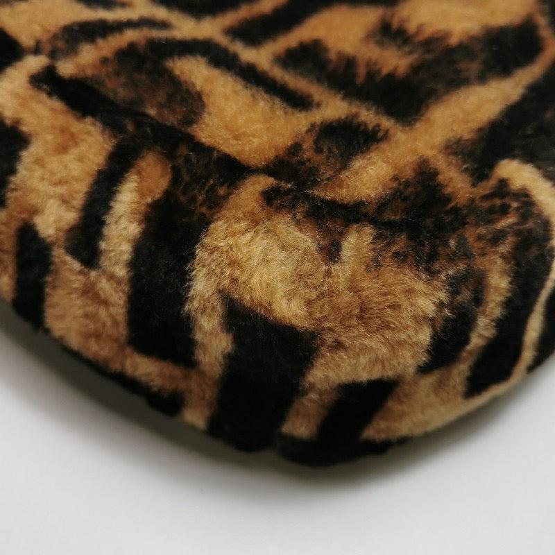 Fendi Baguette Large Shearling Vitello Dolce Marco FF Tobacco Black Brown Zucca For Sale 9