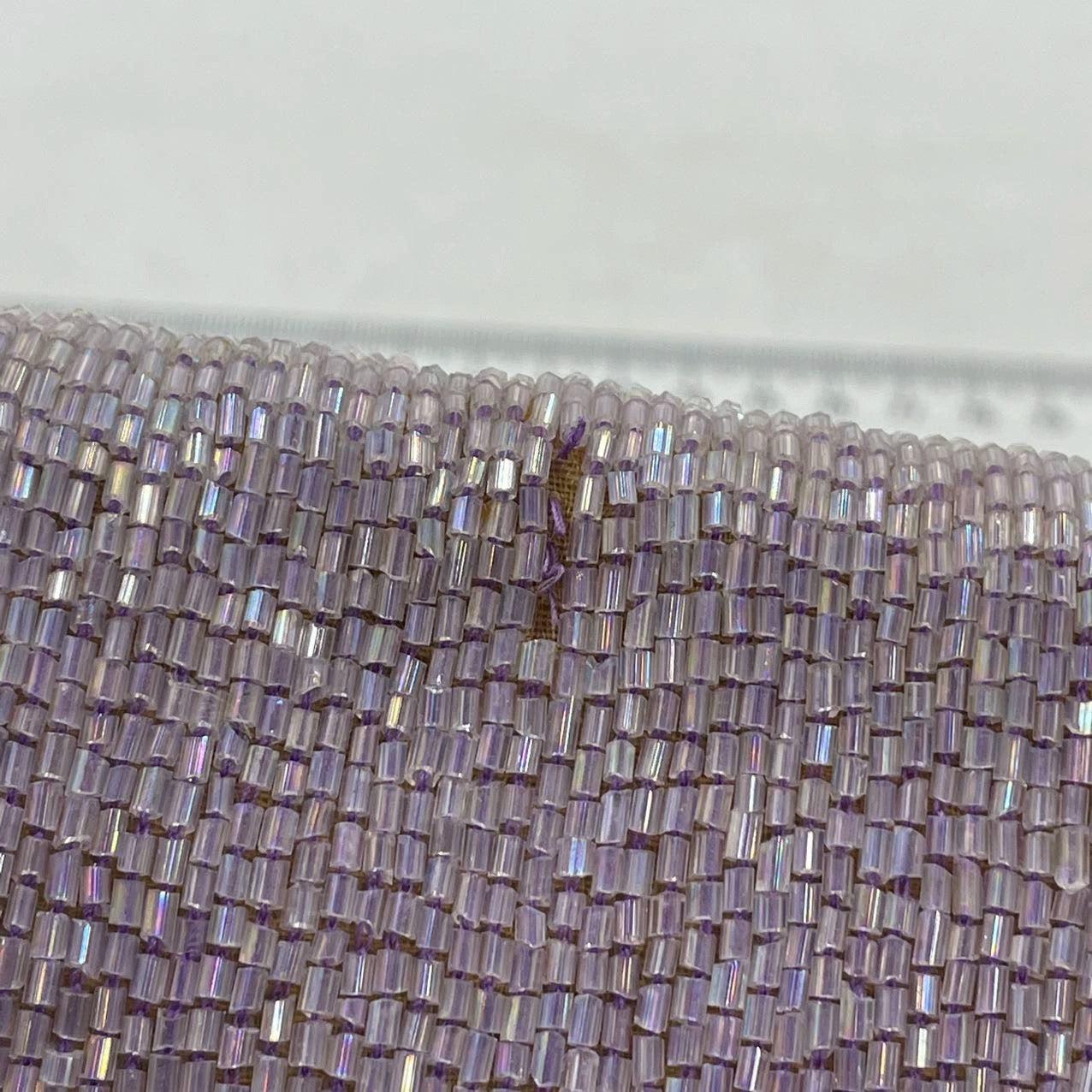 FENDI Baguette Lilac Purple Glitter beads and Gold Leather 7