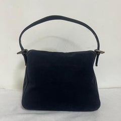 Fendi Baguette Mamma Forever Mini Navy Denim Silver Hardware