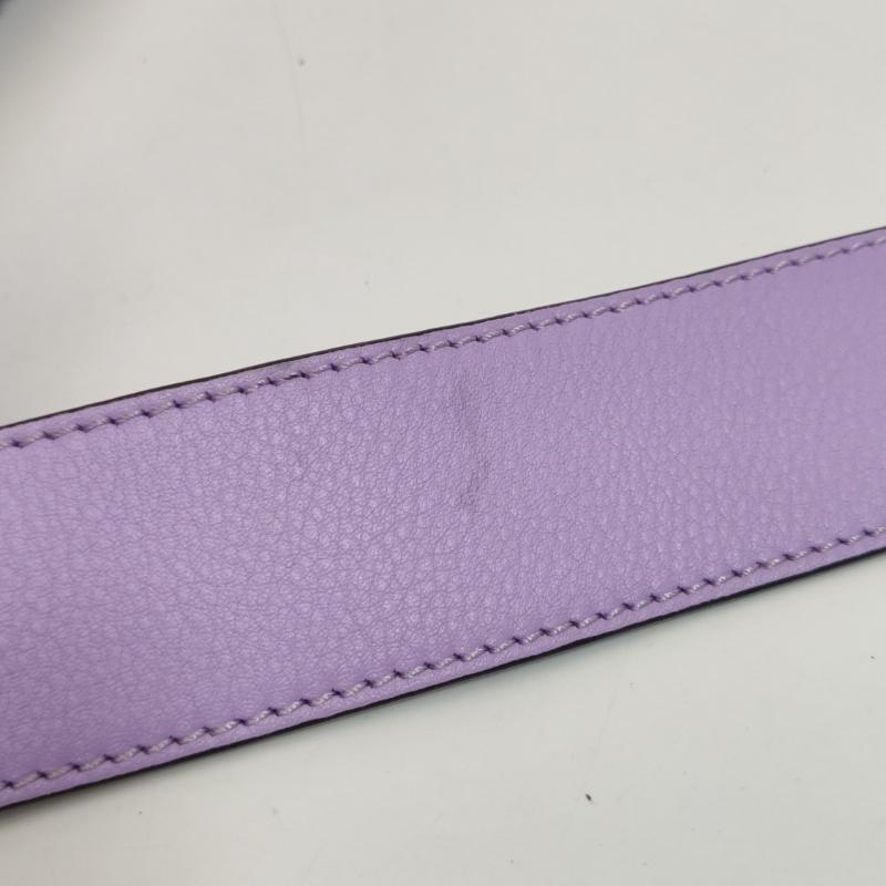 Fendi Baguette Medium Beige Lavendel Raffia Leder Crossbody Tasche im Angebot 7