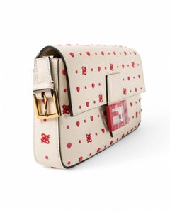 Fendi Baguette Medium Love White