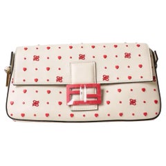 Fendi Baguette Medium Love White
