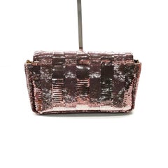 Fendi Baguette Medium Pink Glitter Sequins Valentine's Special Crossbody Bag