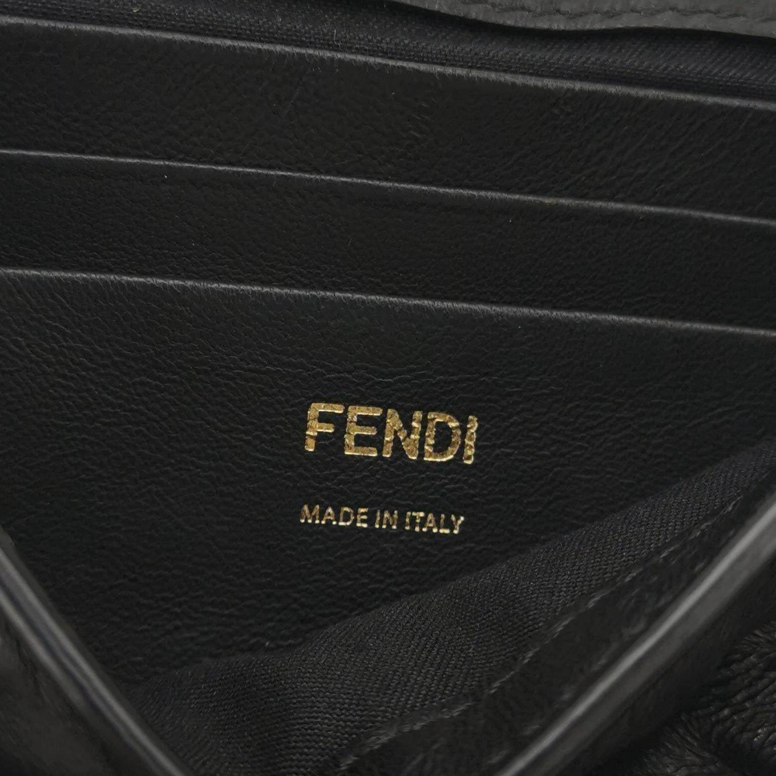 De las mujeres Fendi Baguette Mini Bolso Crossbody de Piel de Napa Negra en venta