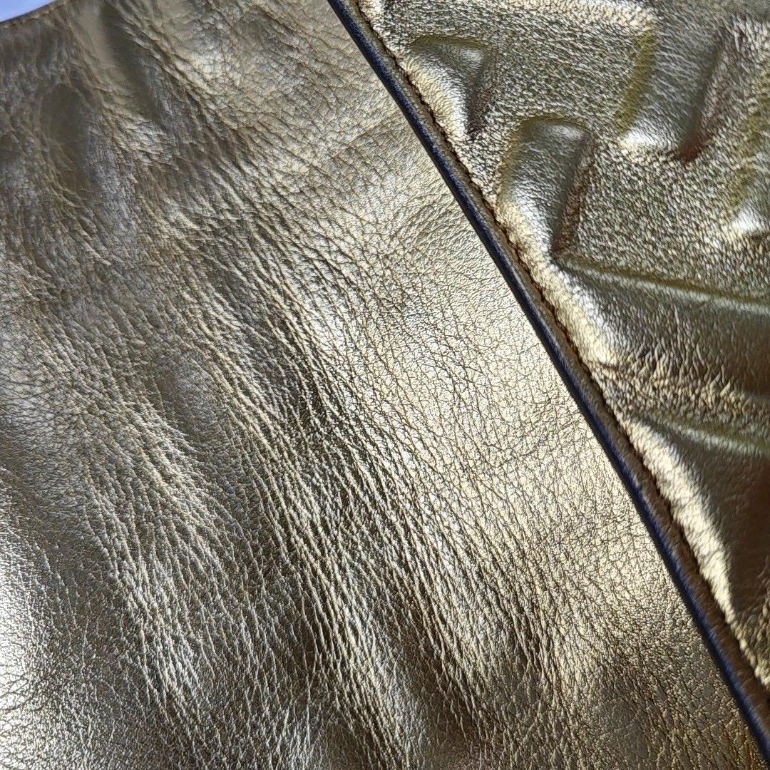 Fendi Baguette Mini Gold Nappa Leather Crossbody Bag For Sale 9