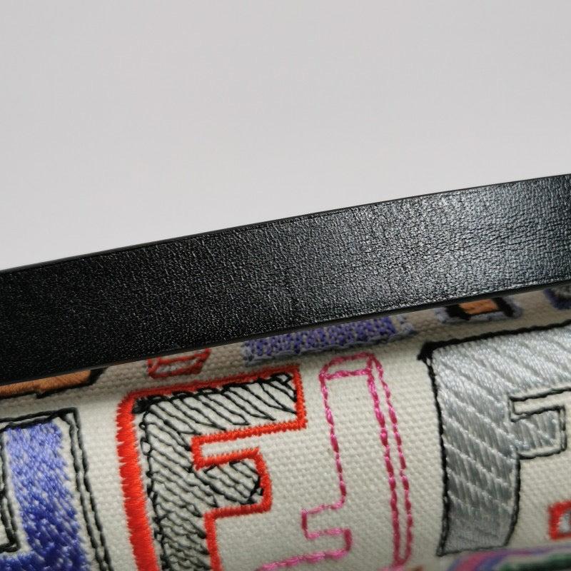 Fendi Baguette Mini Multicolor FF Zucca Canvas Crossbody Bag 3