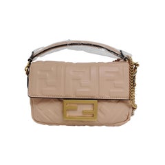 Fendi Baguette Mini Pale Pink Nappa Leather Crossbody Bag