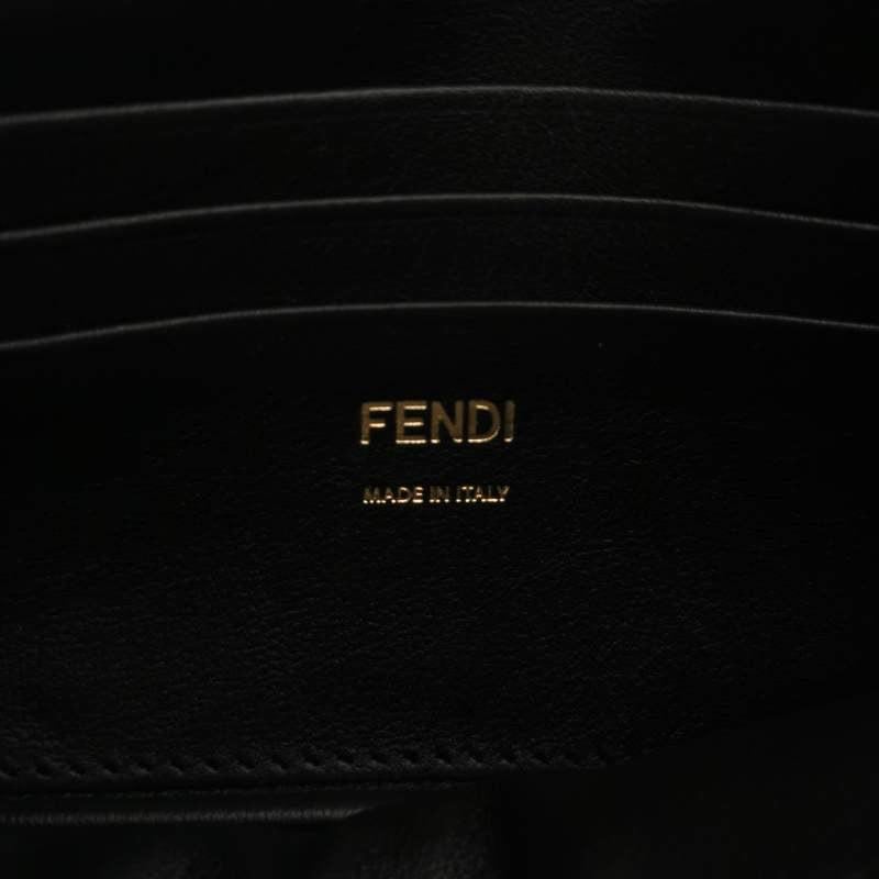 Fendi Baguette Mini Shearling Vitello Dolce Marco FF 1974 Tobacco Brown Zucca For Sale 4