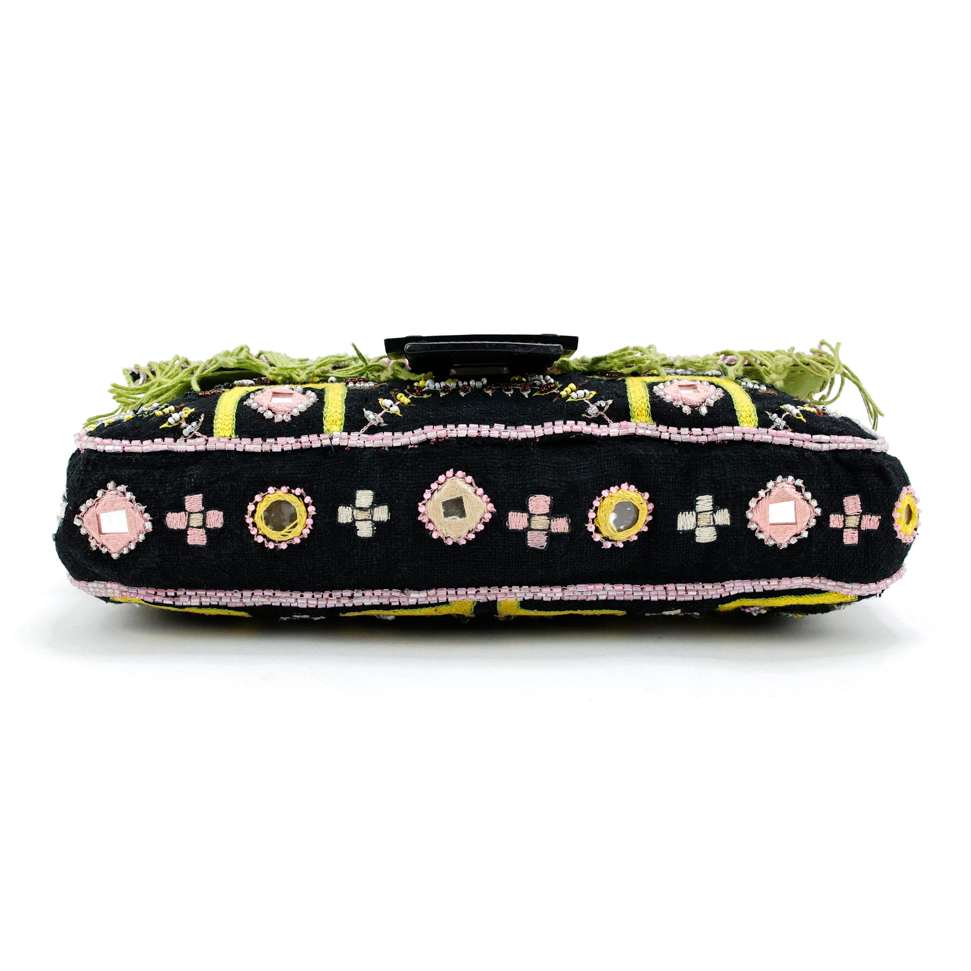 Fendi Baguette Mirror Embroidery In Excellent Condition For Sale In Bressanone, Trentino-Alto Adige