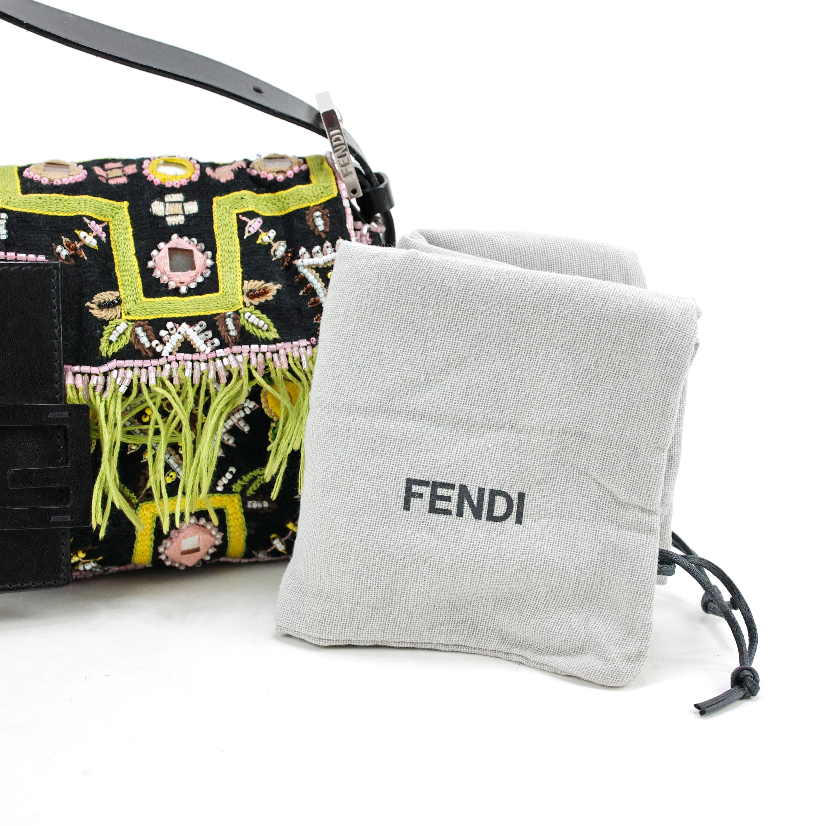 Women's Fendi Baguette Mirror Embroidery For Sale