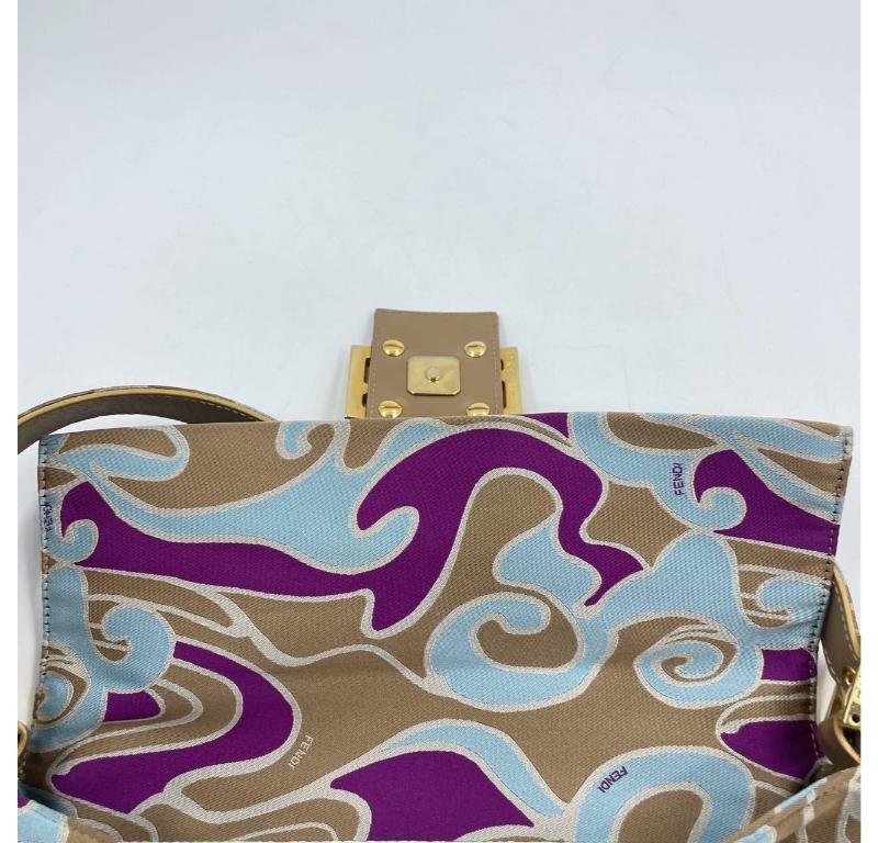 FENDI Baguette Multicolor Purple Fabric with Psychedelic prints 8