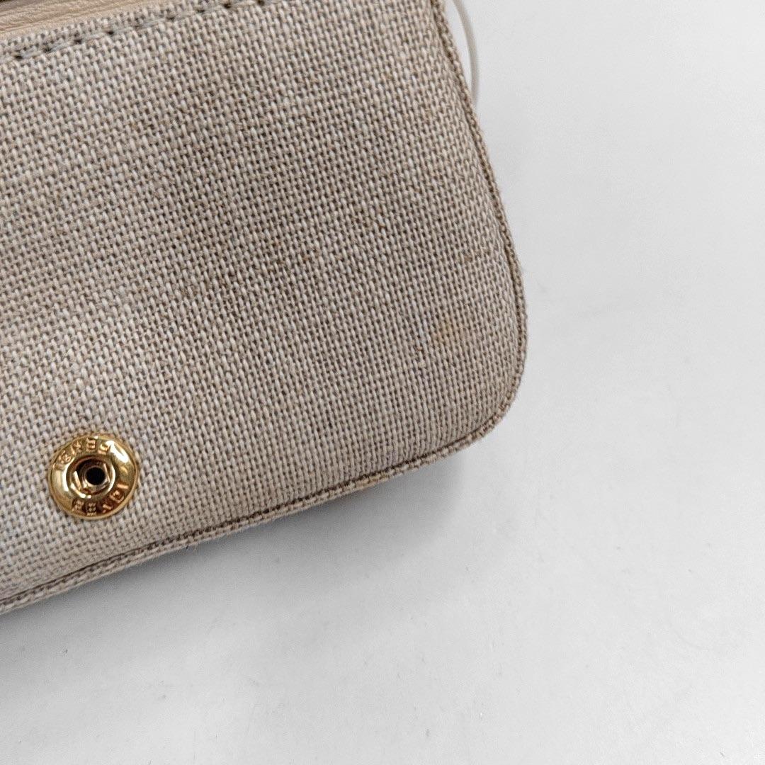 Fendi Baguette Nano Multicolore Canvas Chain Strap Crossbody Bag en vente 5