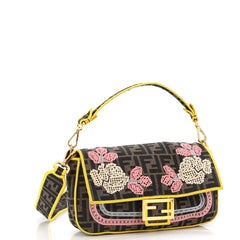 Fendi Baguette NM Bag Embroidered Zucca Canvas Medium