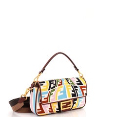 Fendi Baguette NM Bag Fish-Eye FF Embroidered Canvas Medium