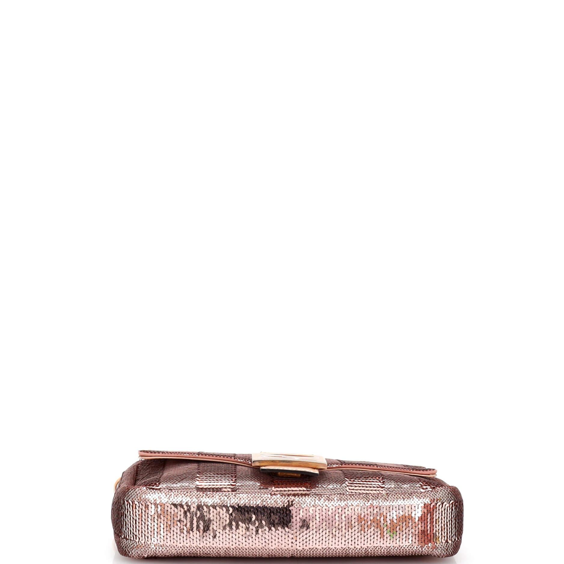 Women's or Men's Fendi Baguette NM Bag Pequin Sequins Medium