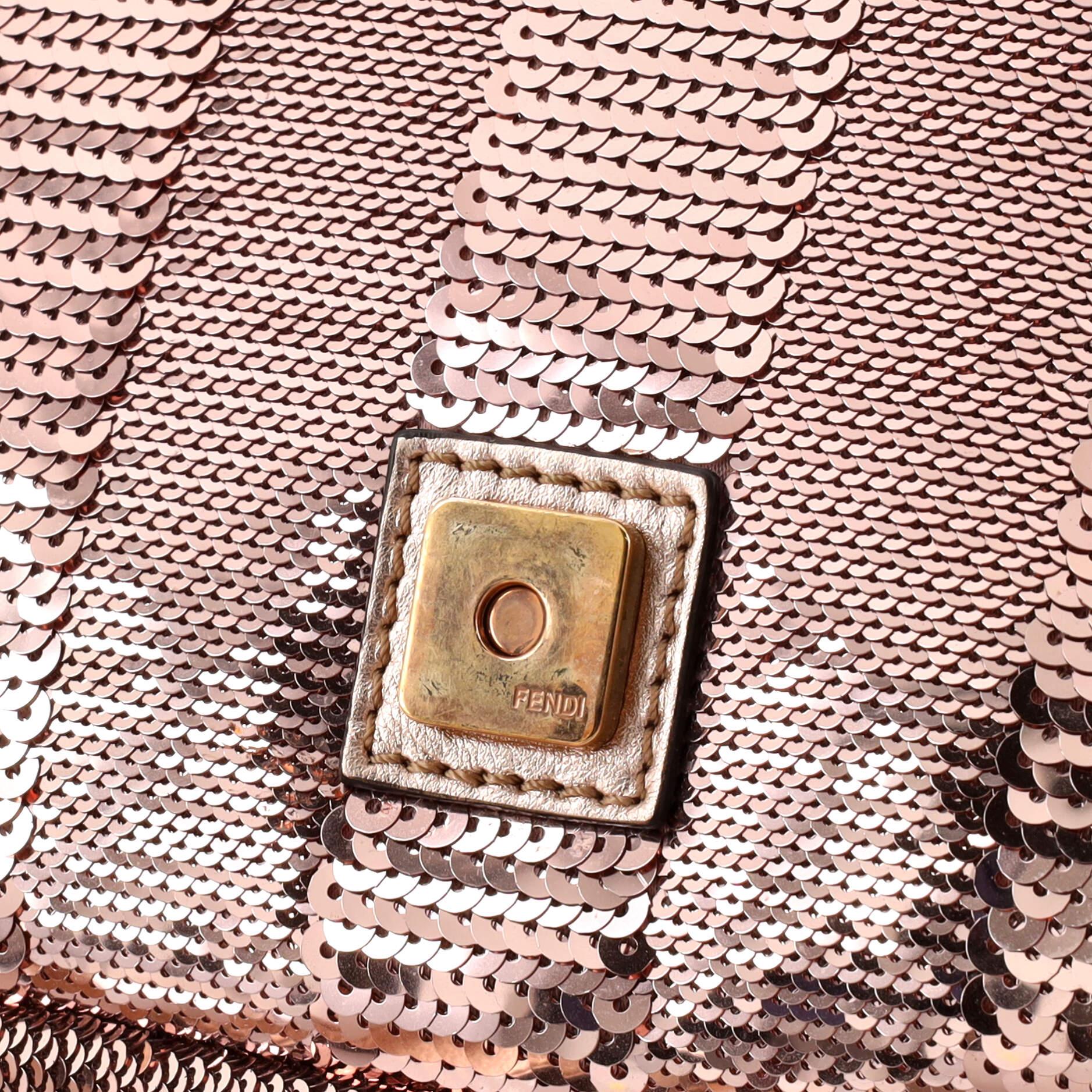 Fendi Baguette NM Bag Pequin Sequins Medium 4