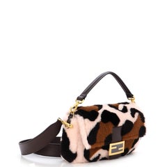 Fendi Baguette NM Bag Printed Shearling and Leather