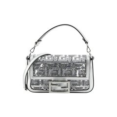 Fendi Baguette NM Bag Sequin Zucca Embroidered PU Mini