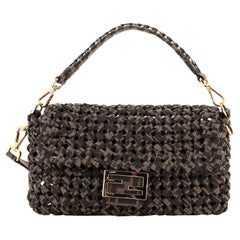 Fendi Baguette NM Borsa in tela Zucca intrecciata Media