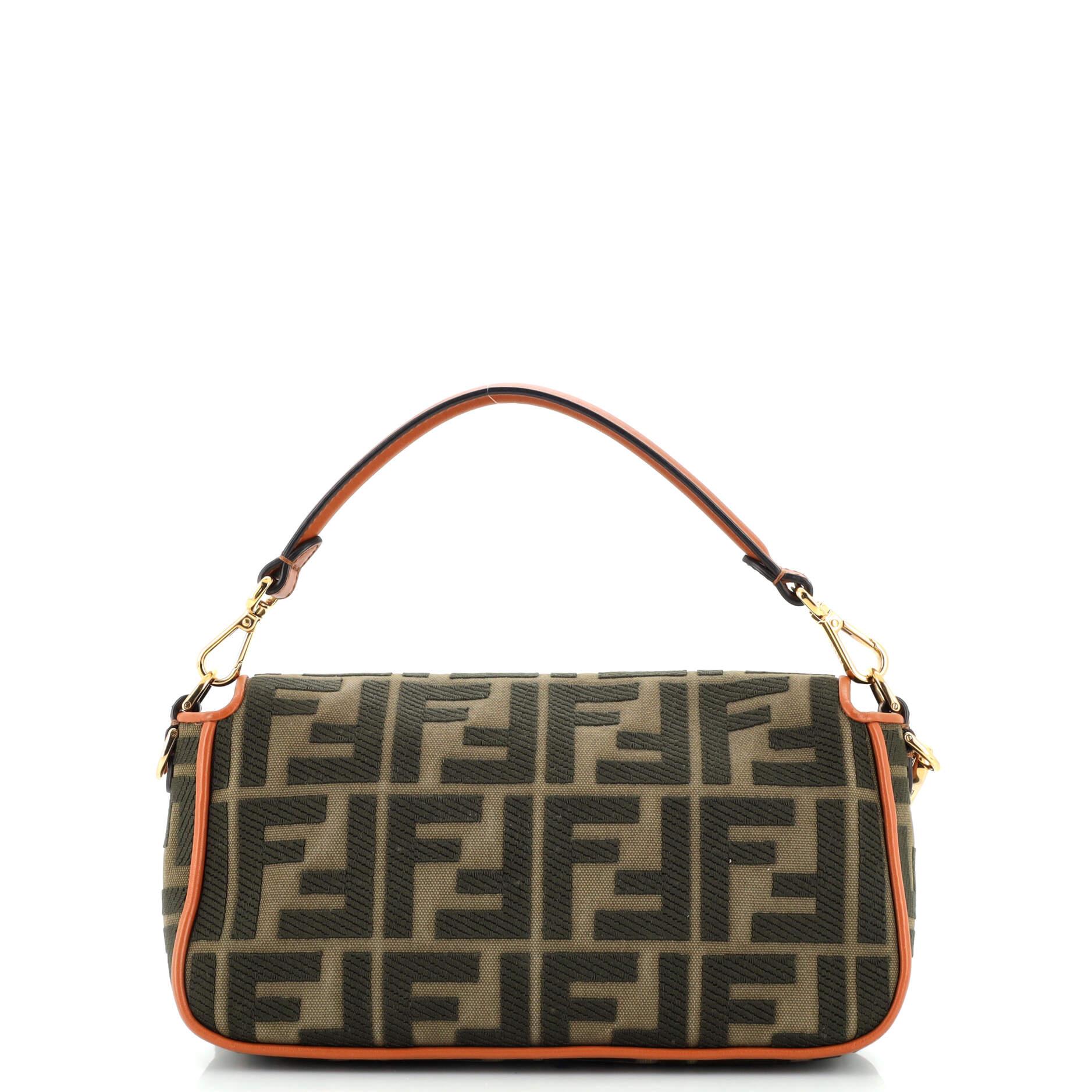 Fendi Baguette NM Bag Zucca Canvas Medium In Good Condition For Sale In NY, NY