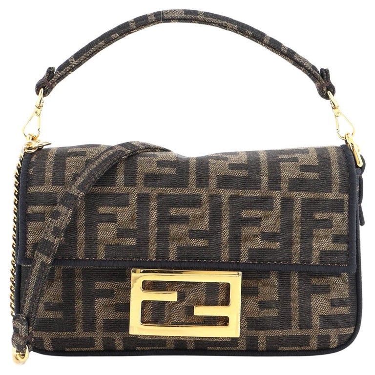 Fendi-Zucchino Baguette Shoulder Bag - Couture Traders