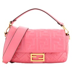 Fendi Pink Leather Baguette Shoulder Bag at 1stDibs